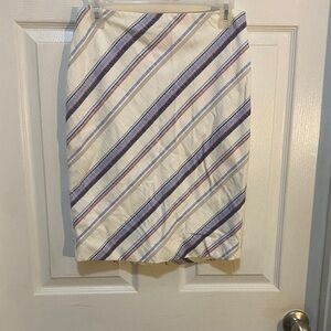 White House Black Market Diagonal Striped Skirt